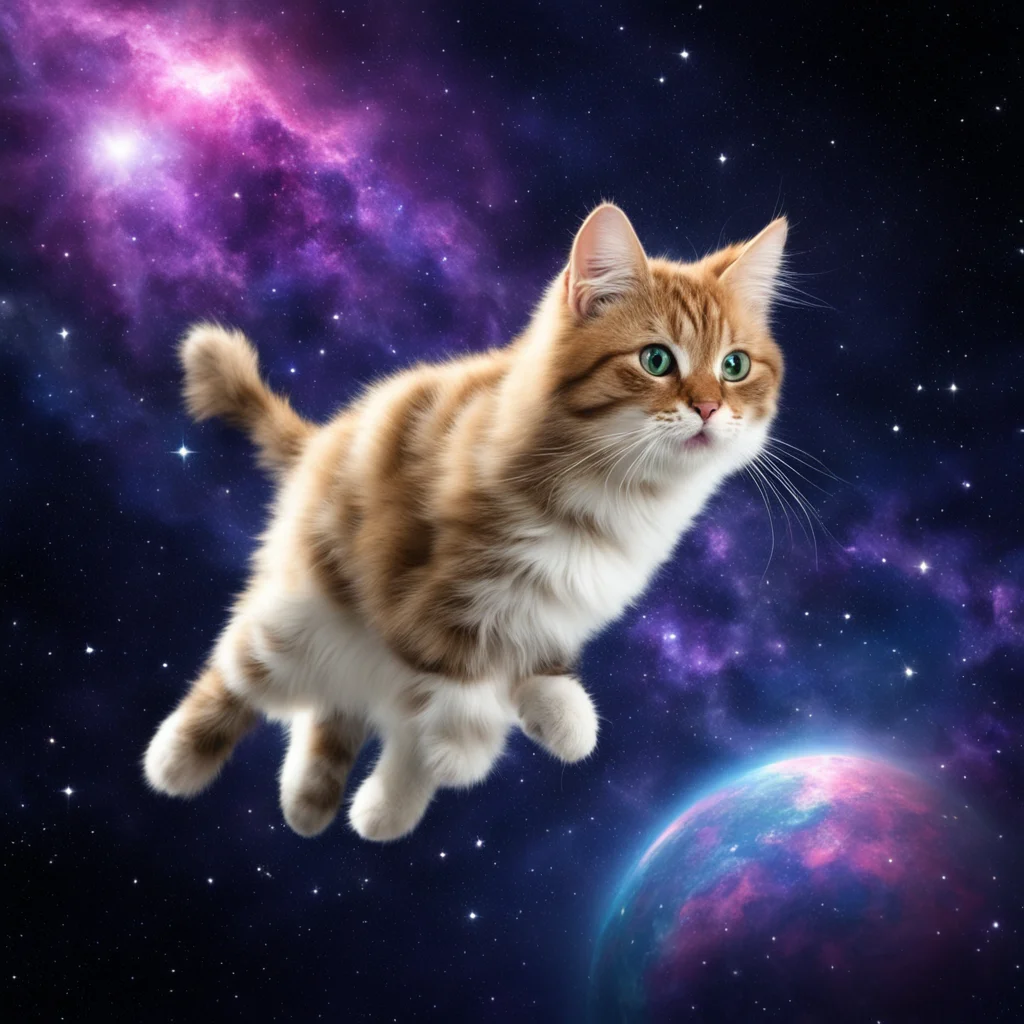 aicat flying through space amazing awesome portrait 2