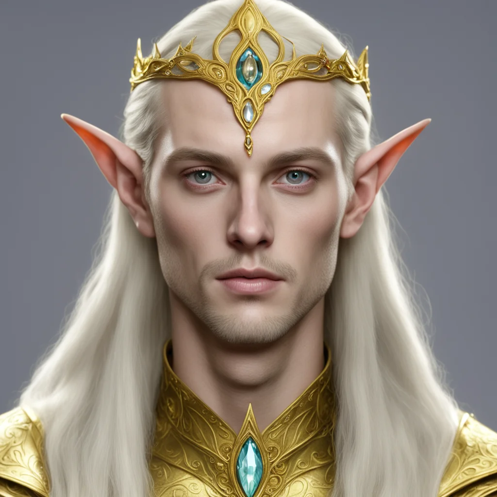 aiceleborn wearing small golden elvish circlet with jewels amazing awesome portrait 2