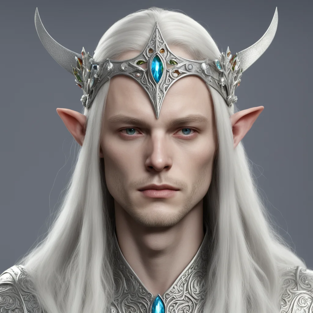 aiceleborn wearing small silver circlet with jewels amazing awesome portrait 2