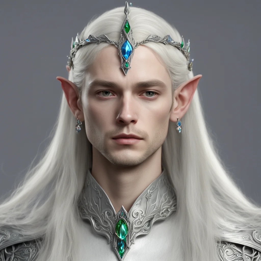 aiceleborn wearing small silver circlet with jewels