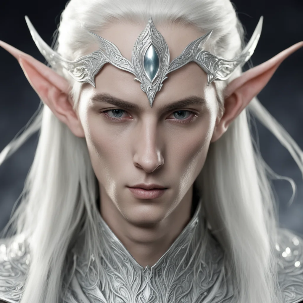 aiceleborn with silver sindar elven circlet confident engaging wow artstation art 3
