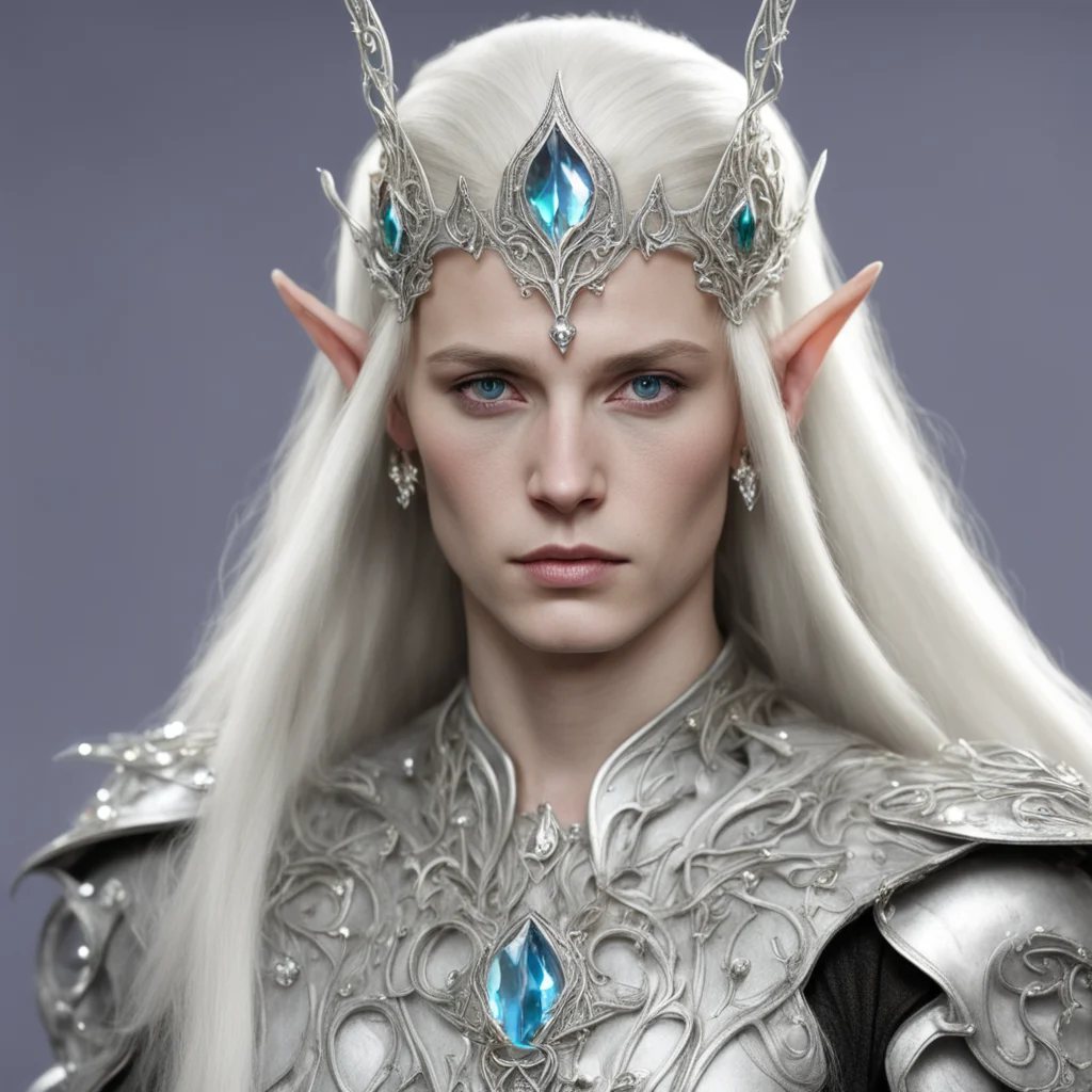 aiceleborn with silver sindar elven circlet with jewels good looking trending fantastic 1