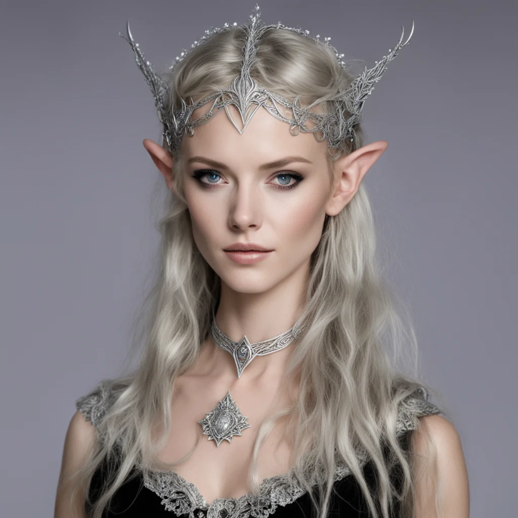 celebrity with silver sindar elven circlet