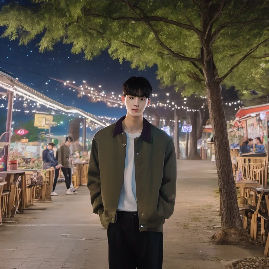 aicha eun woo en un parque de noche ye estrellada  amazing awesome portrait 2