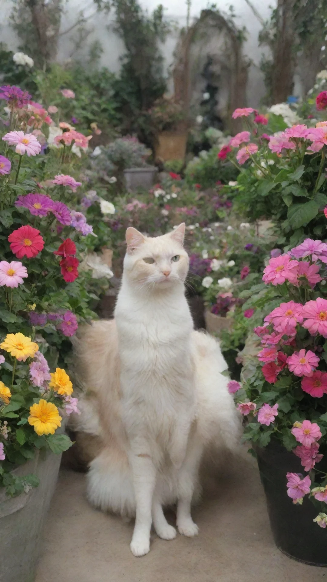 aichalice and sandy in a flower place tall