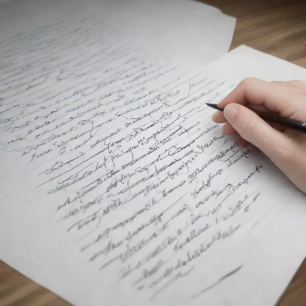 aichaotic handwriting of unconcentrated person more chaotic