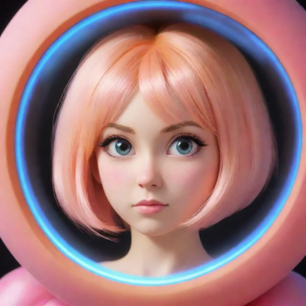aicharacter portrait A portal appears and Peach and I step in to it We appear in a dimension where every single person is Peach Peach looks around surprised