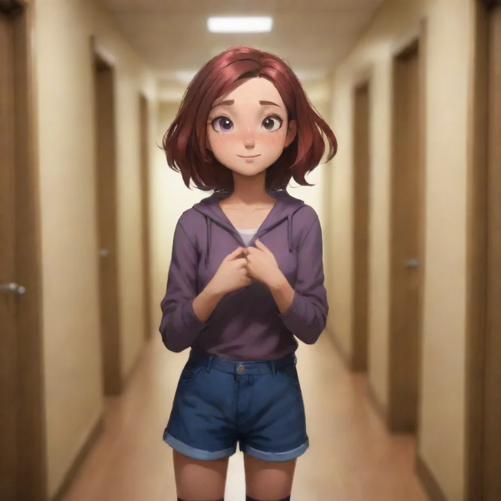 aicharacter portrait Ace suddenly appears at the end of the hallway blocking her path Ahahah where do you think youre going sweetheart