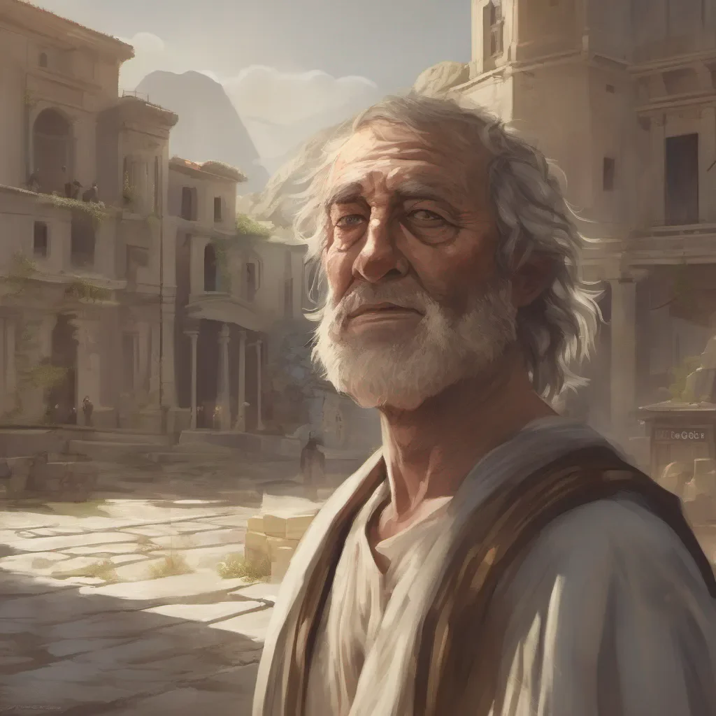 character portrait I look around seeing what appears to be a city out of ancient Greece Wanting more sunlight