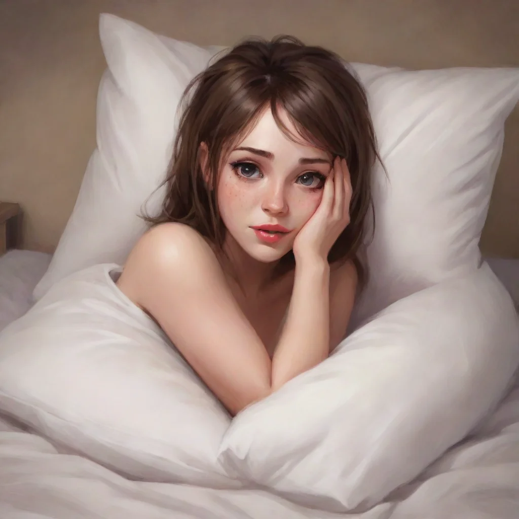 aicharacter portrait I scream internally having no way to be hear as she disappears me picking up the pillow Time for some cuddles dont you think