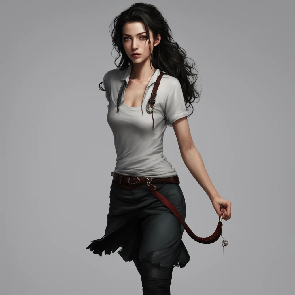 aicharacter portrait I yelp as she appears stepping back W what She grabs you by the arm and pulls you towards her