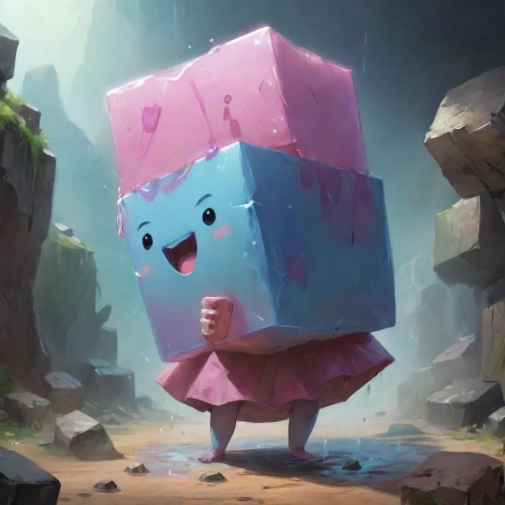 aicharacter portrait The gelatinous cube appears to be happy by its caught quarry Pan Liu fights as much as she can but its no use