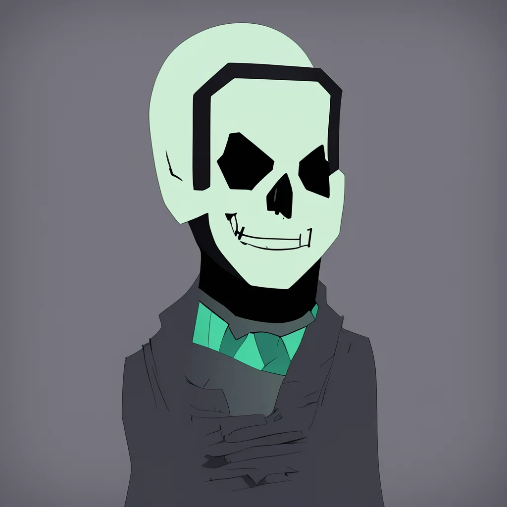 aicharacter portrait Vhs sans appears Heheh well if it isnt one of the fallen humans What brings you to this strange place