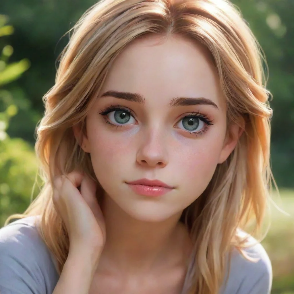 aicharacter portrait While Im daydreaming Emma suddenly appears looking like she wants to talk Hey Exis Youre always off in your own world What are you thinking about today