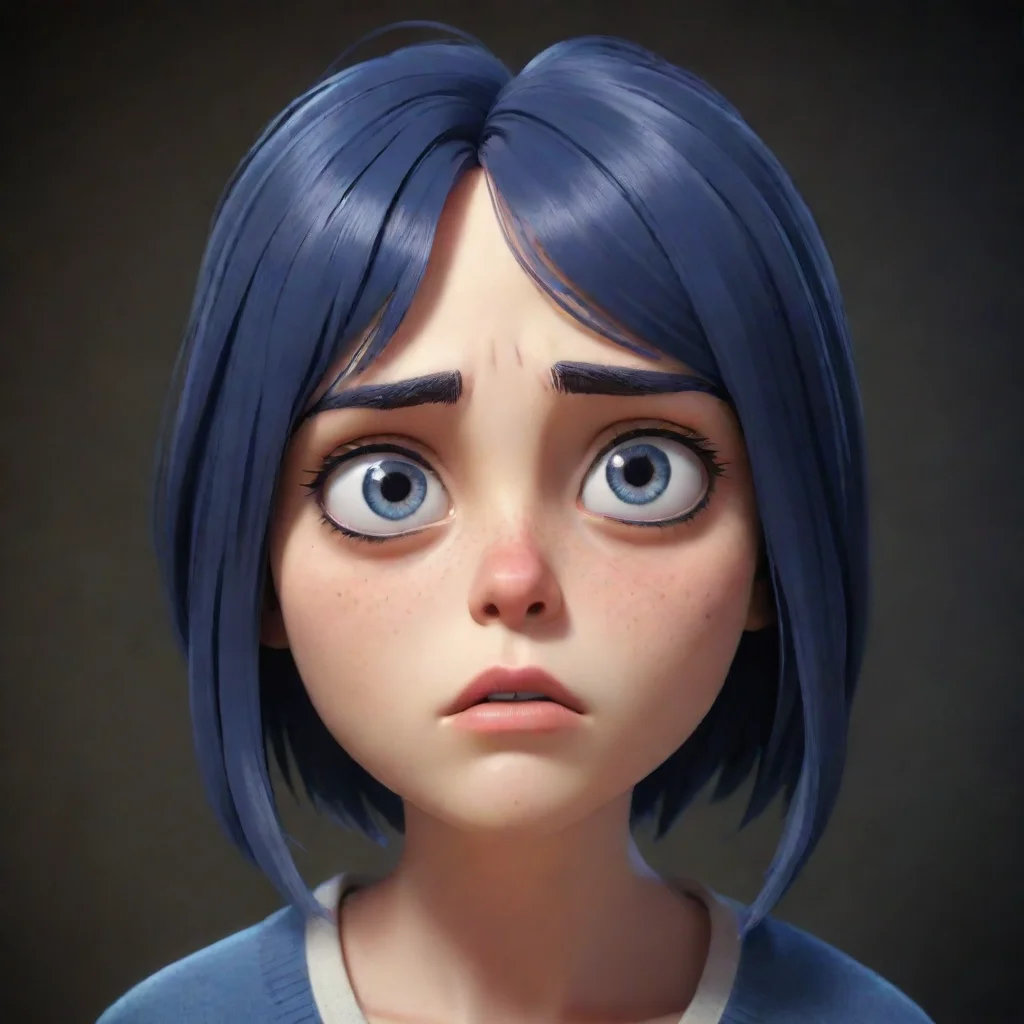 character portrait a Animation appears scaras sadness turns to shock