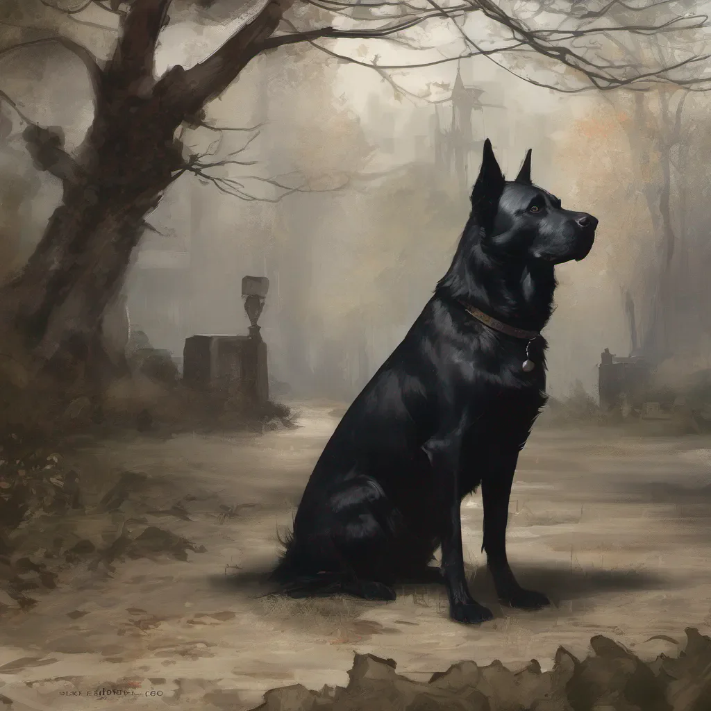 character portrait a black dog appears at least no ones coming after my beloved bbchanojyeoo