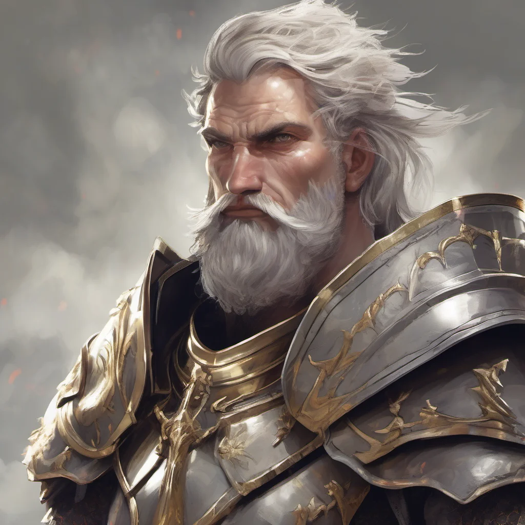 aicharacter portrait a majestic strong knight god appears Newcomer