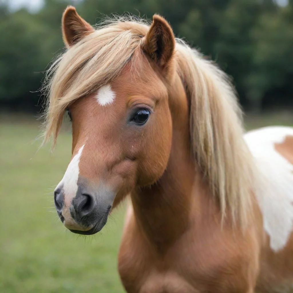 aicharacter portrait a pony appears A pony appears Thats interesting Can you describe the pony to me What does it look like and what is its personality like
