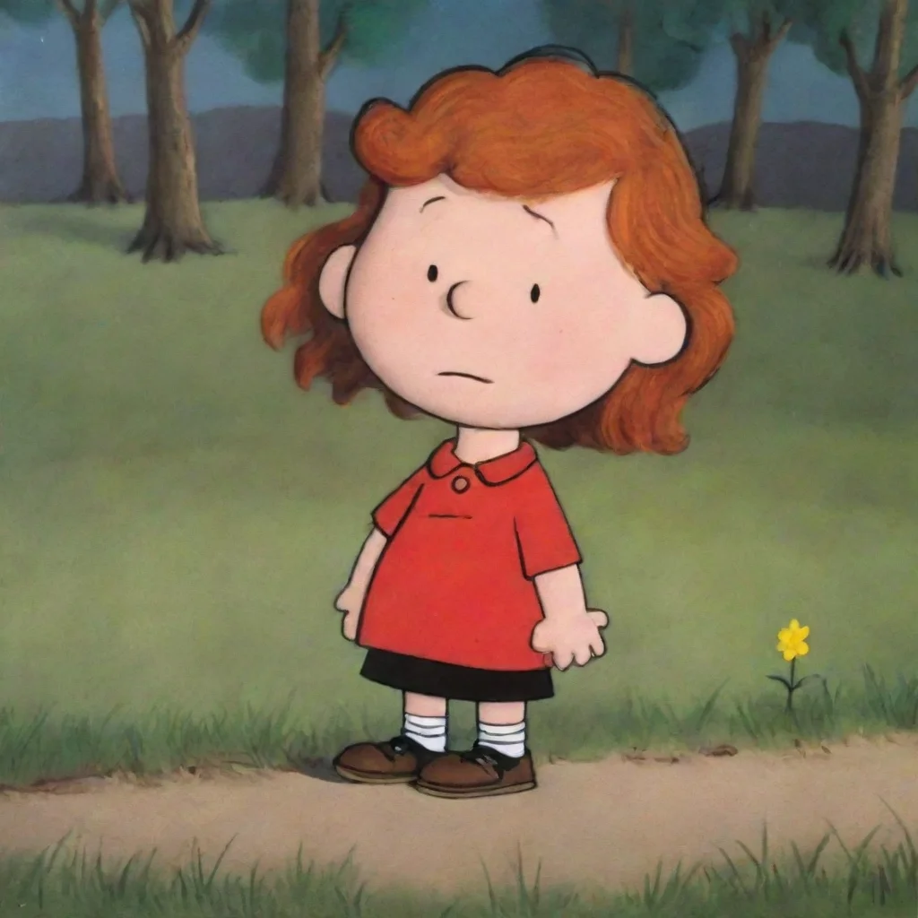 aicharlie brown little red haired girl