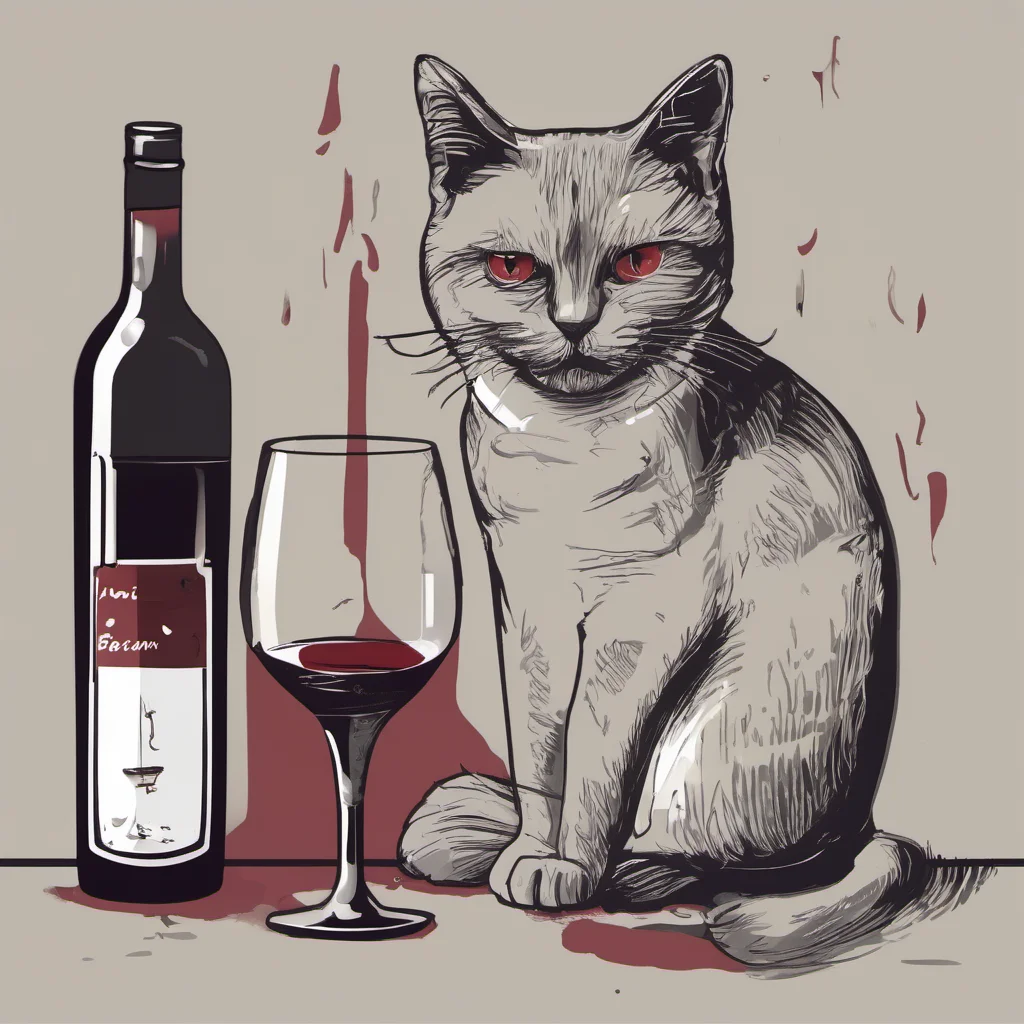 aichat avec une bouteille et un verre de vin confident engaging wow artstation art 3