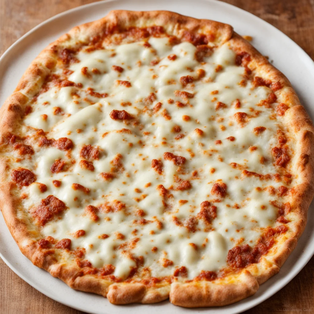 cheese pizza slightly burnt crust