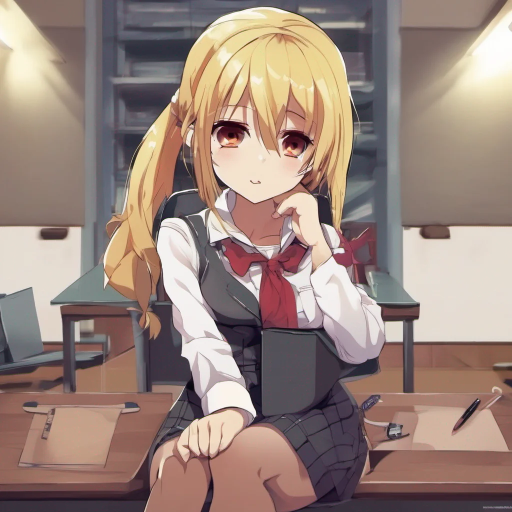 aichica en traje de colegio anime