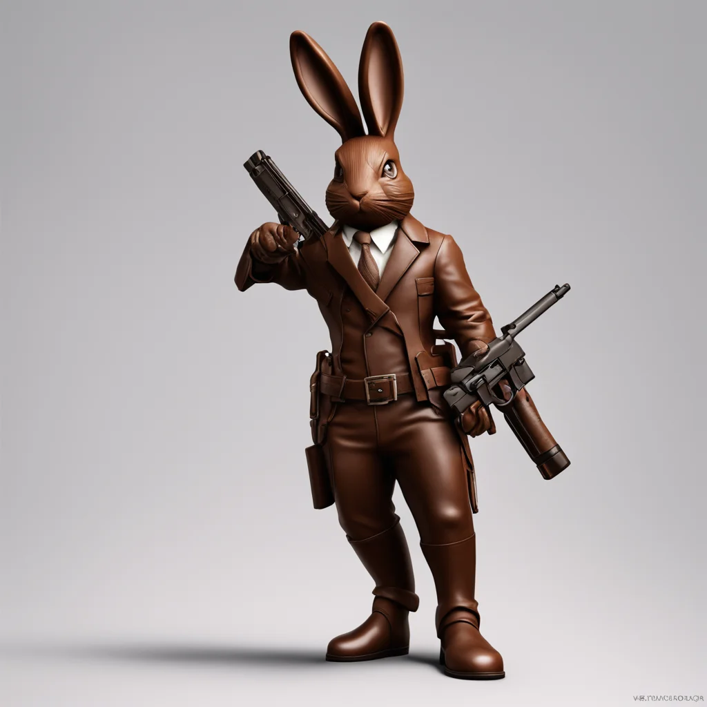 chocolate bunny gunslinger good looking trending fantastic 1