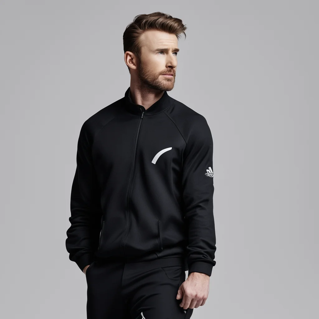 aichris evans in a black adidas tracksuit bulge