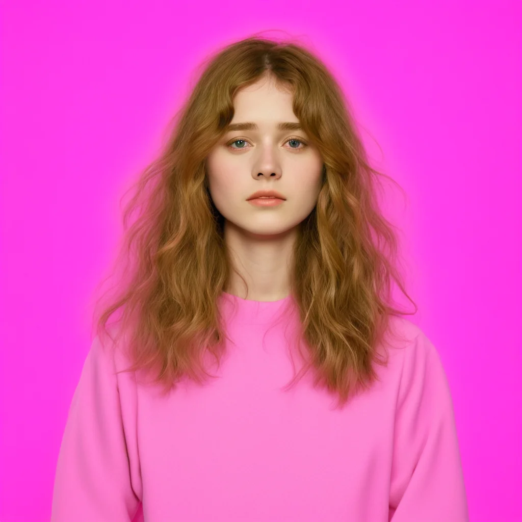 aiclairo the singer with a pink stand behind her amazing awesome portrait 2
