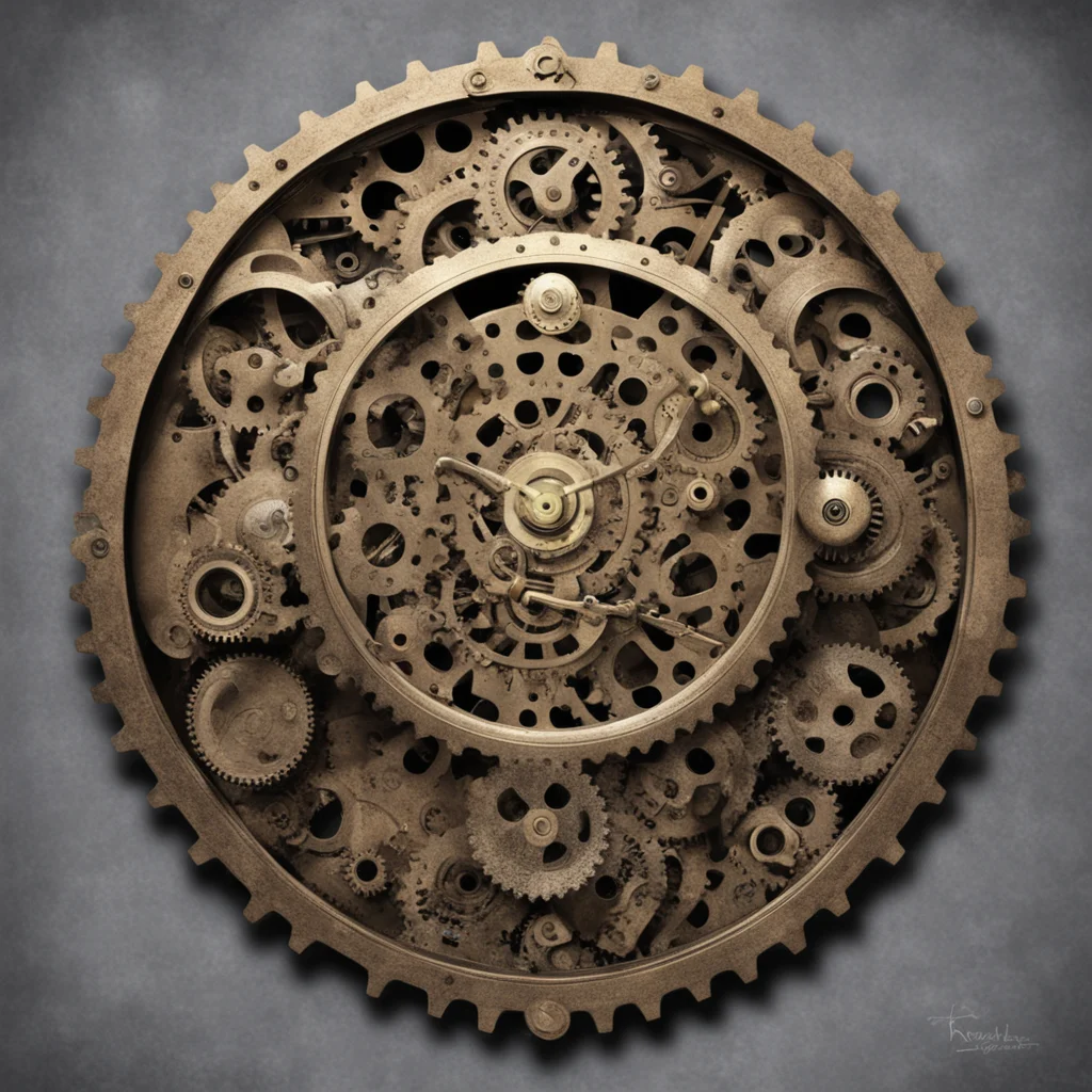 aiclock gears steampunk robot amazing awesome portrait 2