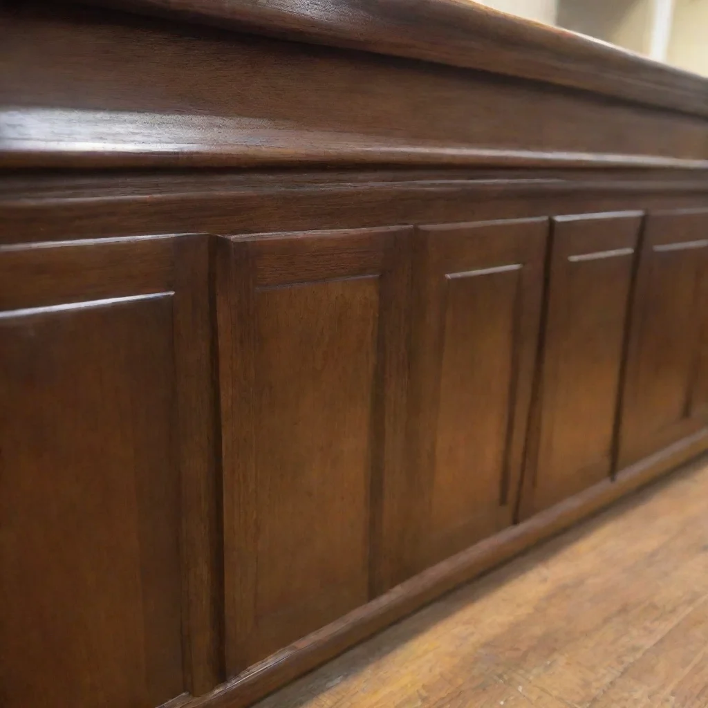 aiclose up of old dark brown wooden cabinets