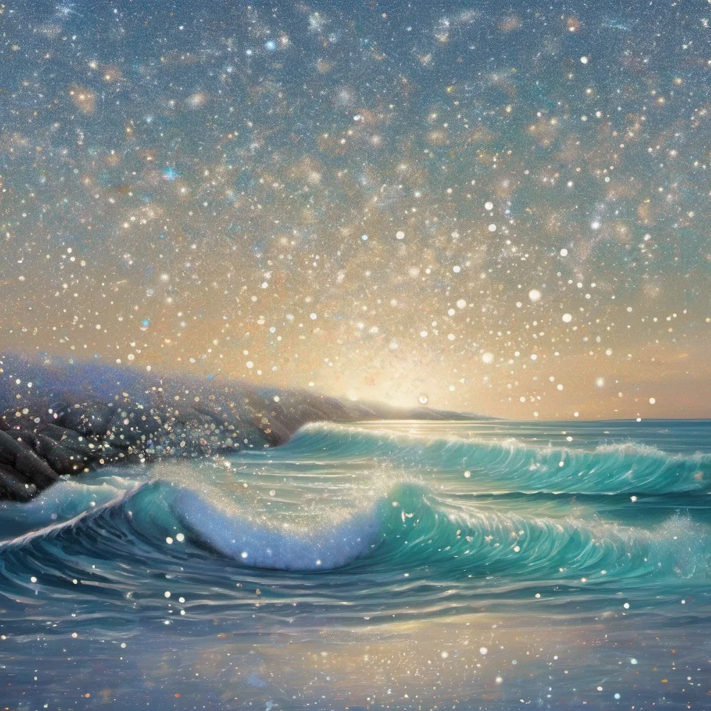 coastal beach fantasy art water shimmer glitter sparkle ocean confident engaging wow artstation art 3