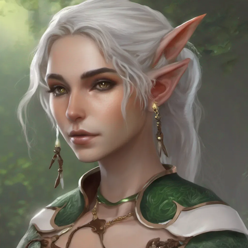 aicollared elf healer confident engaging wow artstation art 3