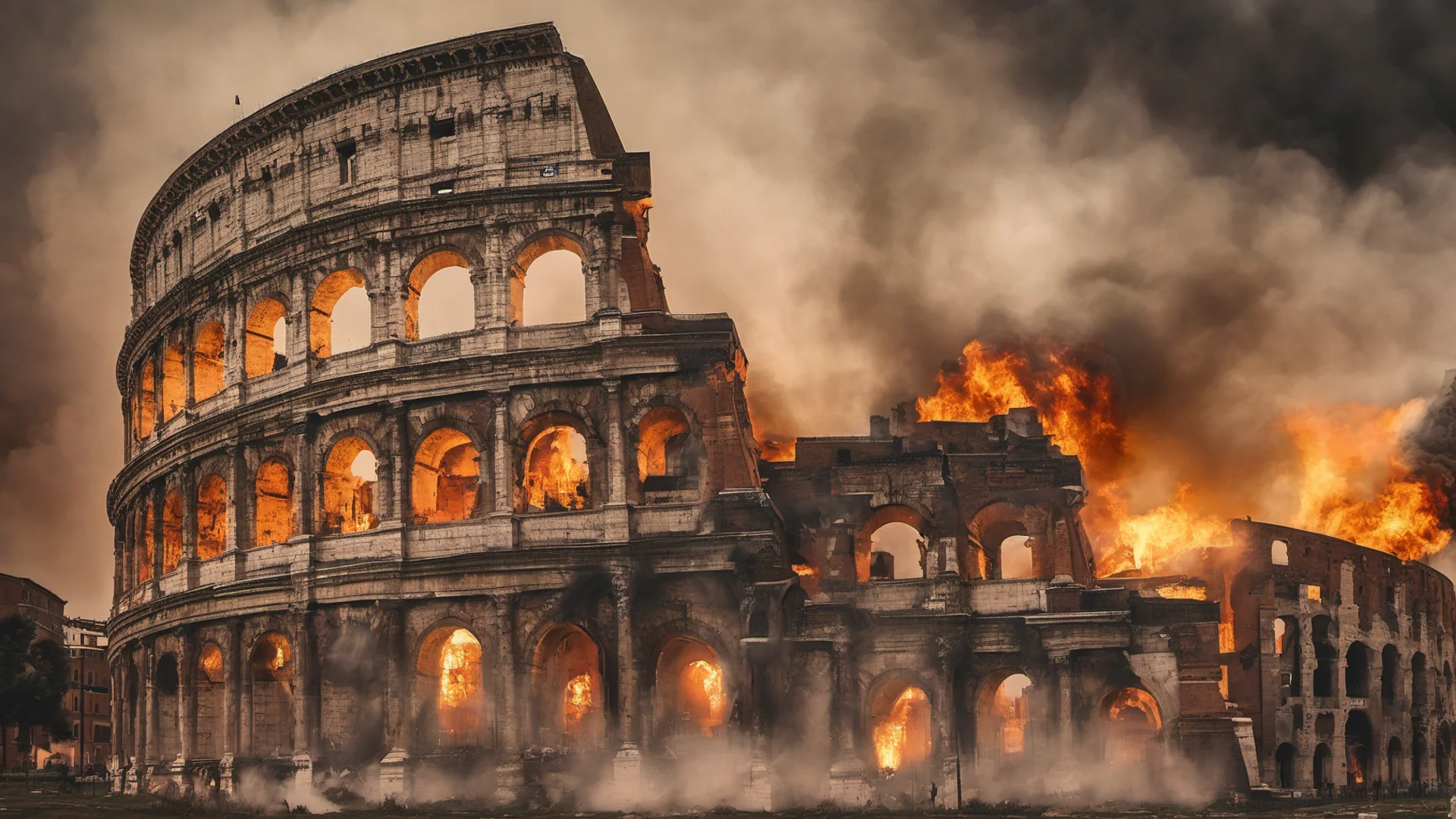 colosseo burning confident engaging wow artstation art 3 wide