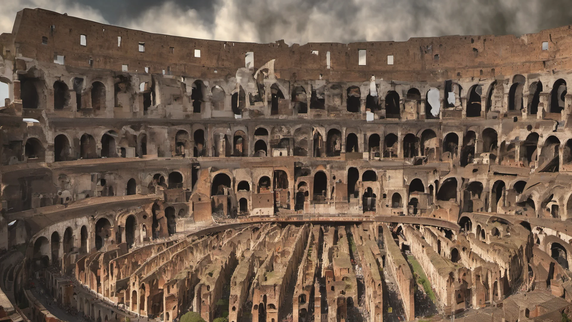 colosseo burning wide