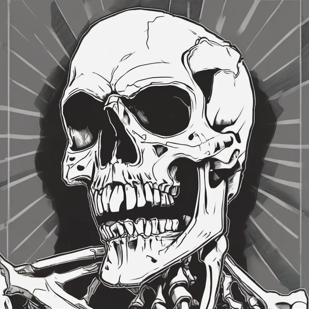 aicomic book skeleton head open mouth portrait sinister outline amazing awesome portrait 2