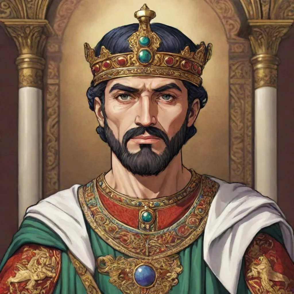 aicomic book style byzantine emperor