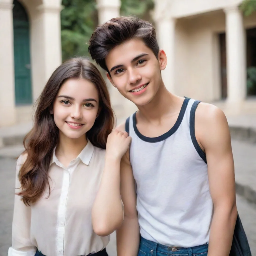 confident and smart boy and girl between age of 23 25