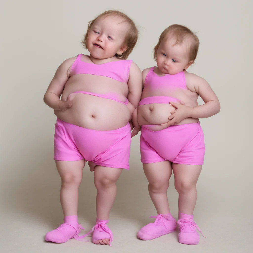 conjoined twins stuck at their belly amazing awesome portrait 2