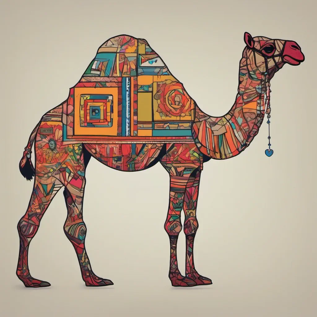aicontemporary art style camel