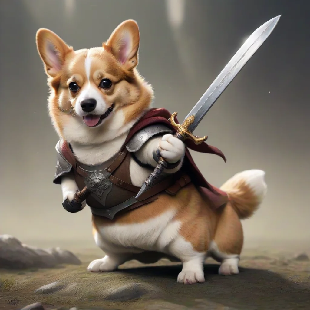 aicorgi holding swords for battle