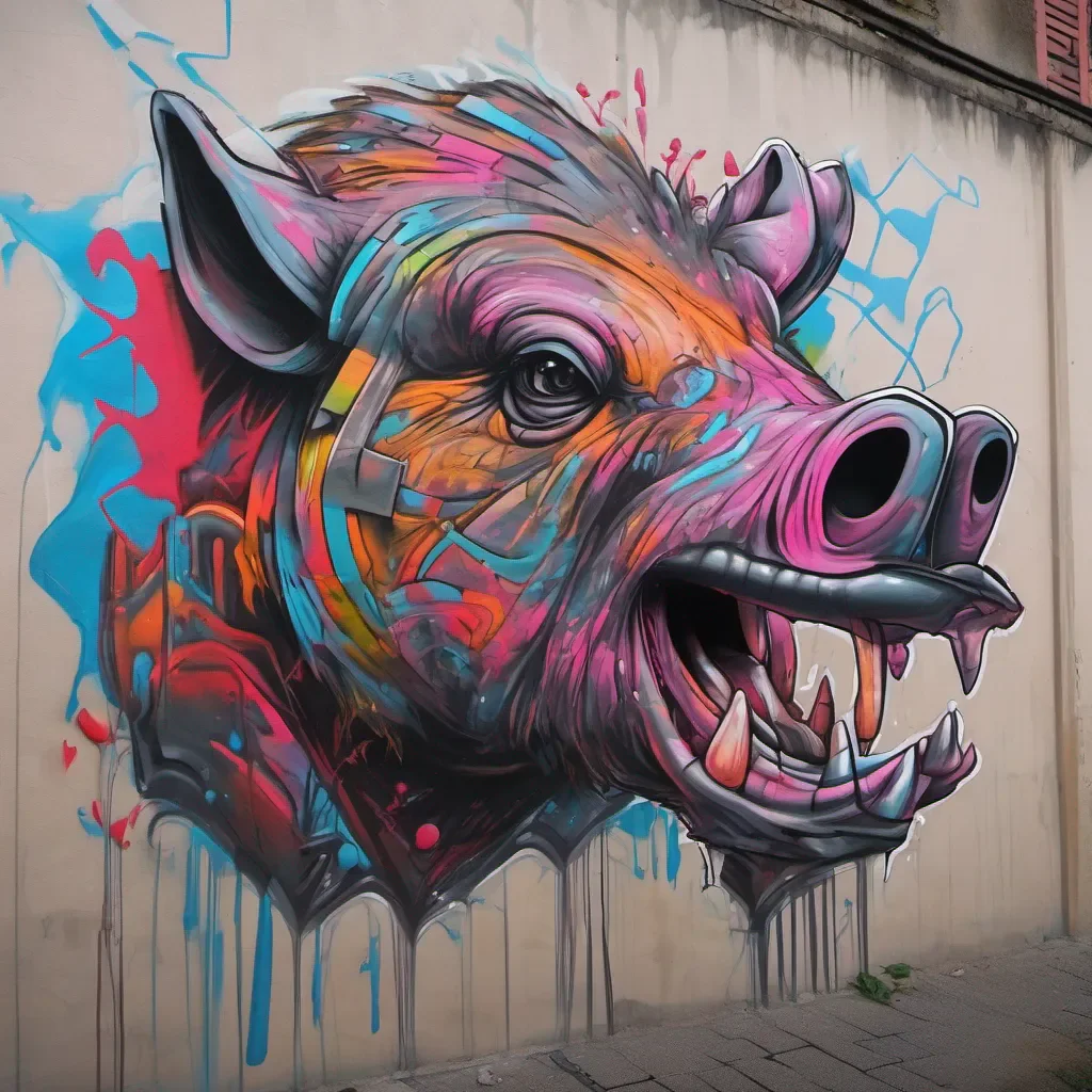 aicrea un graffity a rotulador donde ponga la palabra boar good looking trending fantastic 1