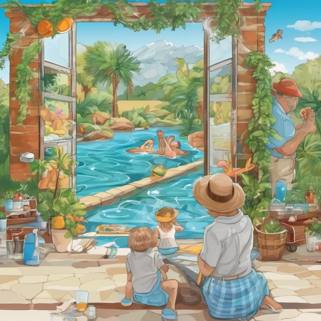 aicrea una imagen para pintar un mural sobre agua y verano good looking trending fantastic 1