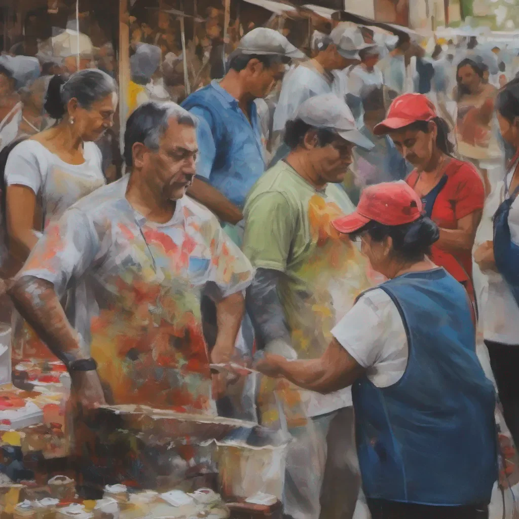 aicrea una pintura de los mercados financieros en panico