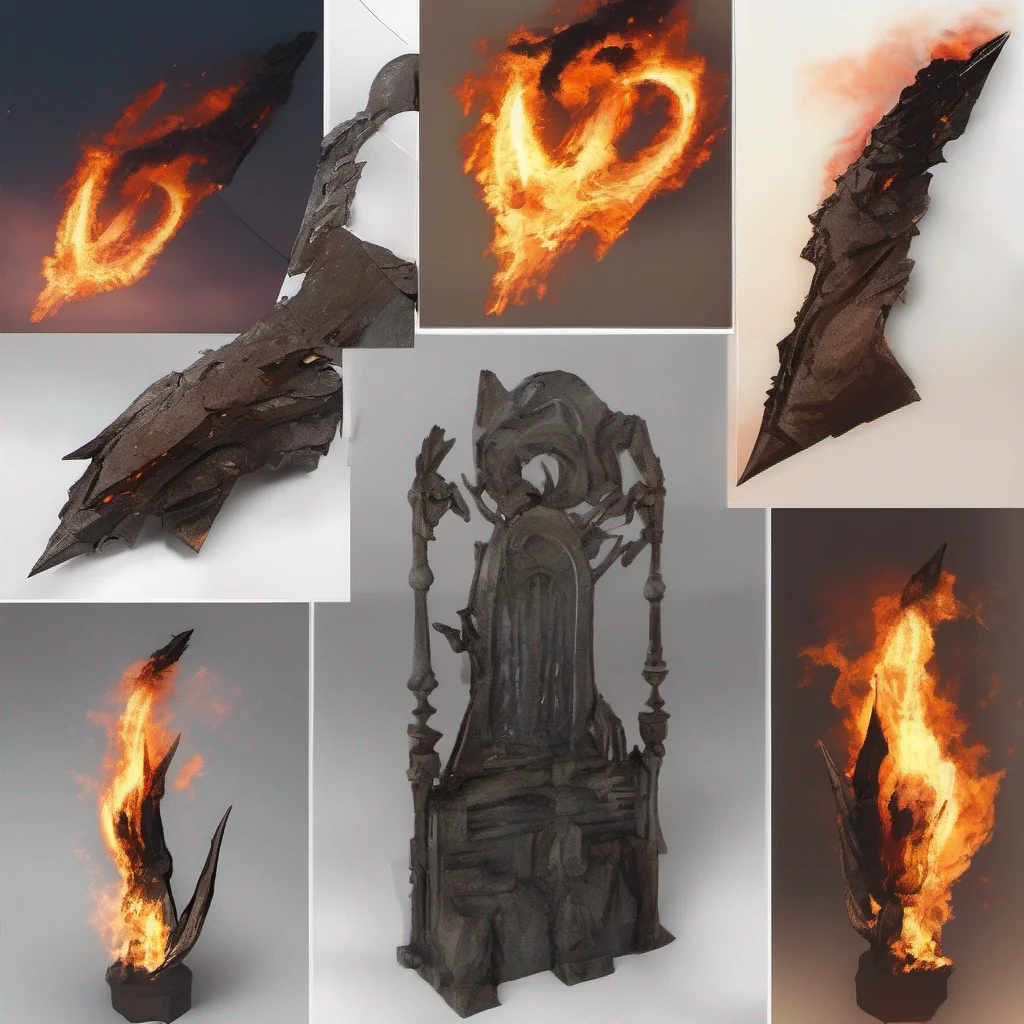 crear una espada de fuego con un portal que muestre el cielo