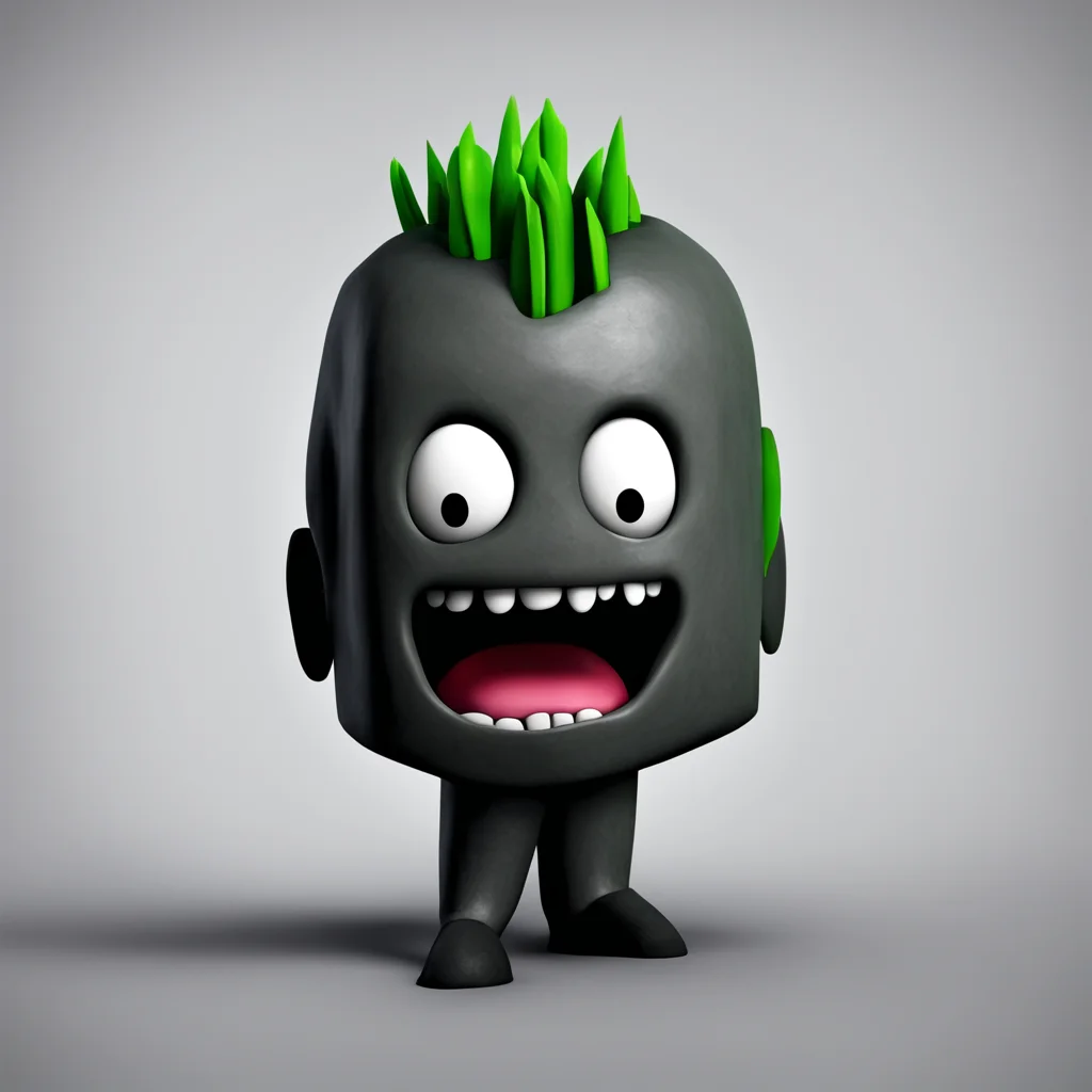 aicreepy roblox noob monster head confident engaging wow artstation art 3
