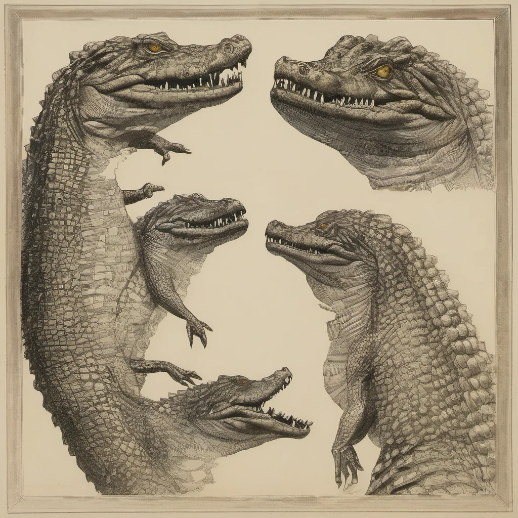 aicrocodile with two heads two tails confident engaging wow artstation art 3