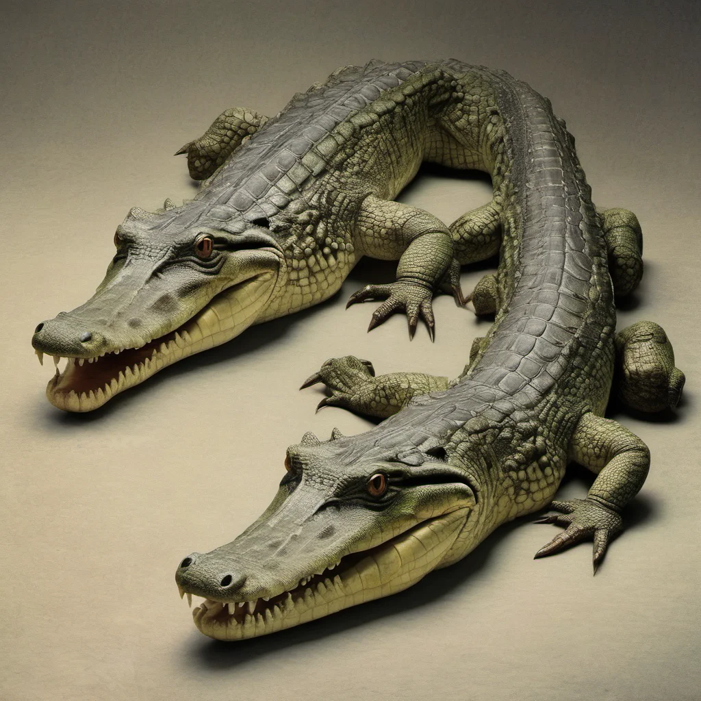 crocodile with two heads two tails good looking trending fantastic 1