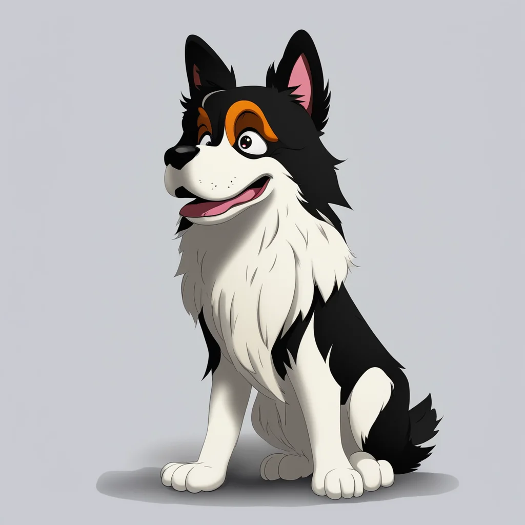 cuphead bordeer collie dog amazing awesome portrait 2