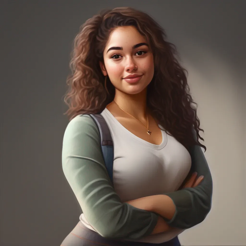 aicurvy college woman portrait realistic good looking trending fantastic 1